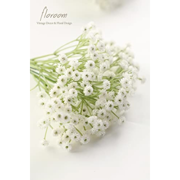 Floroom 18pcs Artificial Babys Breath Greenery Sprays for Elegant Decor