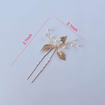 Beusoulover 3pcs Gold Hair Pins for Weddings and Parties