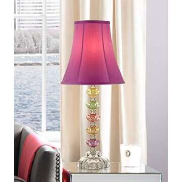 360 Lighting Bohemian Traditional Chic Style Accent Table Lamp 21" High Multi Colored Stacked Glass ...