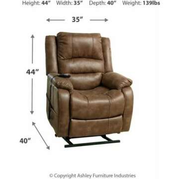 Stylish Brown Recliner by Ashley - Comfort & Quality