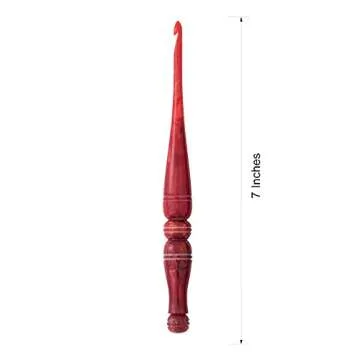 Ommi Crochet Hooks - Red Swirl Ergonomic Design