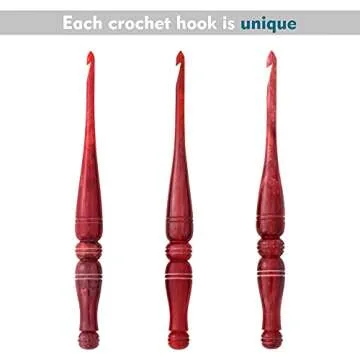 Ommi Crochet Hooks - Red Swirl Ergonomic Design