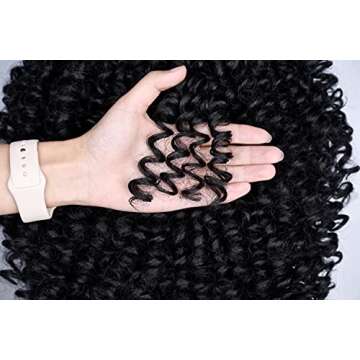 ANNIVIA Curly Afro Wig with Bangs Short Kinky Curly Wigs for Black Women Synthetic Fiber Soft Hair Short Curly Afro Wig (Black)