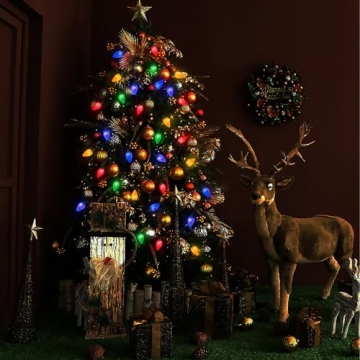 Anycosy Battery Operated Christmas Lights, 29.5 FT String with Timer & Remote