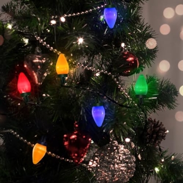 Anycosy Battery Operated Christmas Lights, 29.5 FT String with Timer & Remote