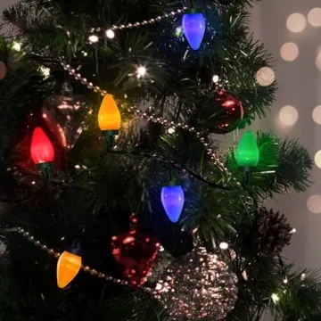 Anycosy Battery Operated Christmas Lights, 29.5 FT String with Timer & Remote