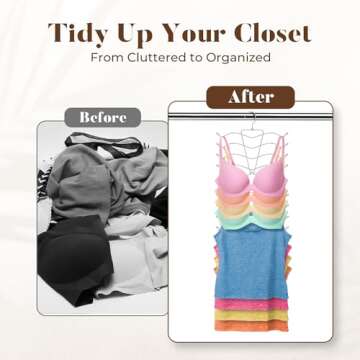 HOUSE DAY Bra Hangers for Space Saving Closet Organizers