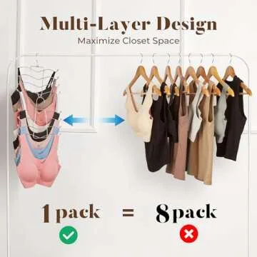 HOUSE DAY Bra Hangers for Space Saving Closet Organizers
