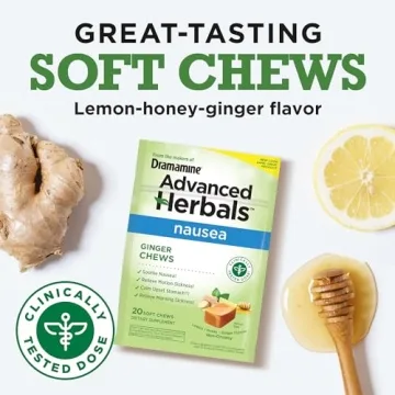 Dramamine Ginger Chews Natural Nausea Relief 20 Count
