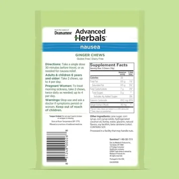 Dramamine Ginger Chews Natural Nausea Relief 20 Count