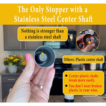 Premium ERHIRY Wine Stoppers - Best Wine Bottle Sealers Set