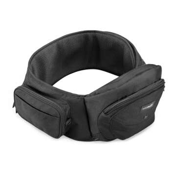 Tushbaby - Safety-Certified Hip Seat Baby Carrier - Mom’s Choice Award Winner, Seen on Shark Tank, Ergonomic Carrier & Extenders for Newborns & Toddlers (Carrier, Black)