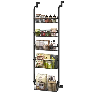 Over the Door Organizer 5-Tier Heavy-Duty Spice Rack