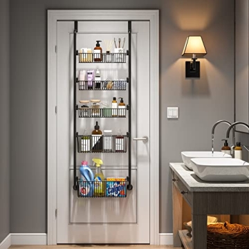 Over the Door Organizer 5-Tier Heavy-Duty Spice Rack