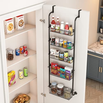 Over the Door Organizer 5-Tier Heavy-Duty Spice Rack