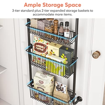 Over the Door Organizer 5-Tier Heavy-Duty Spice Rack