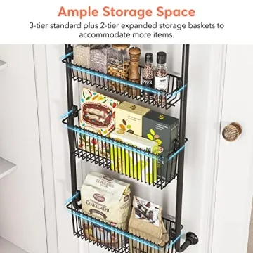 Over the Door Organizer 5-Tier Heavy-Duty Spice Rack