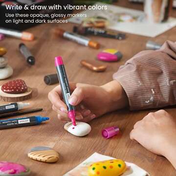 ARTEZA Paint Markers - 20 Assorted Colors for Endless Creativity
