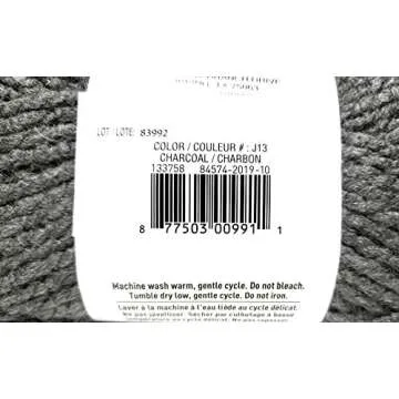 Loops and Threads Charisma Yarn Charcoal 3.5 oz for Crafts