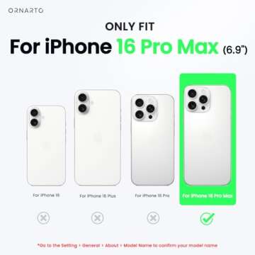 ORNARTO Compatible with iPhone 16 Pro Max Case 6.9", Slim Liquid Silicone 3 Layers Soft Gel Rubber S...