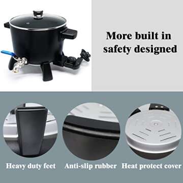 Wax Melter for Candle Making, 6Qts Candle Wax Melting Pot with Spout for Soy Wax Soap Base Easy Pour & Non-Stick & Temps