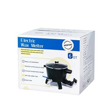 Wax Melter for Candle Making, 6Qts Candle Wax Melting Pot with Spout for Soy Wax Soap Base Easy Pour & Non-Stick & Temps
