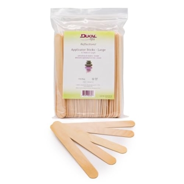 Dukal Large Wooden Wax Sticks - Body Hair Removal Applicator for Waxing, ¾” x 6” (Pack of 100)