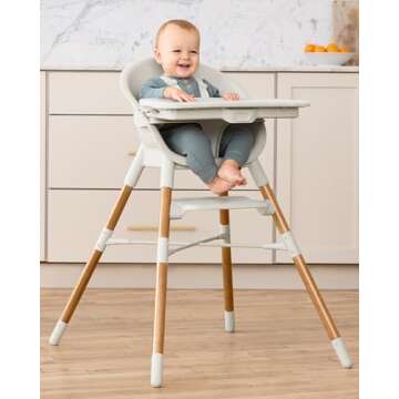 Skip Hop Baby High Chair 4-in-1 Convertible - Chic & Functional Design