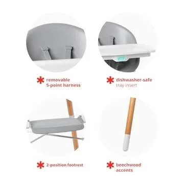 Skip Hop 4-in-1 Baby High Chair - Stylish & Versatile Design