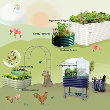 Vego Garden Cascading Raised Garden Planter Box