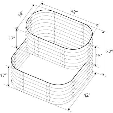 Vego Garden Cascading Raised Garden Planter Box