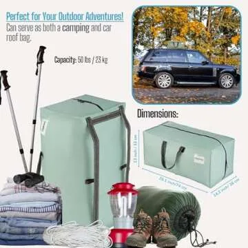 VENO 8 Pack Moving Bags w/Backpack Straps, Heavy Duty, Moving Boxes Alternative, Packing Supplies, Large Storage Totes for Dorm Room Essentials with Zipper for Clothes (Light Green Matte, 8 Pack)