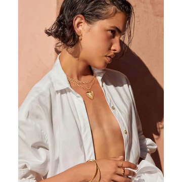 CLASSYZINT Gold Puffy Heart Necklace for Every Occasion