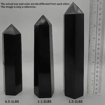 XMHOME Black Tourmaline Point Wand for Energizing Healing