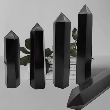 XMHOME Black Tourmaline Point Wand for Energizing Healing