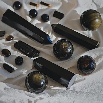 XMHOME Black Tourmaline Point Wand for Energizing Healing