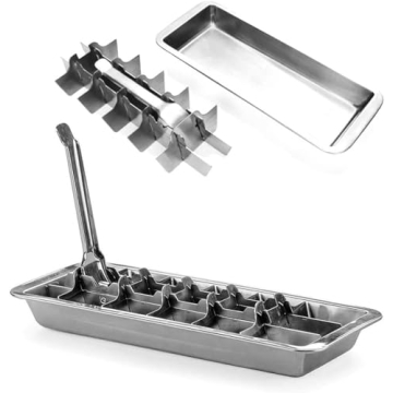 Vintage Inspired Stainless Steel Ice Cube Tray for Easy Ice Making