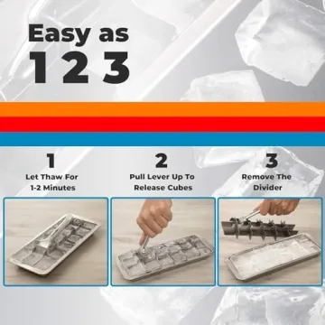 Vintage Inspired Stainless Steel Ice Cube Tray for Easy Ice Making