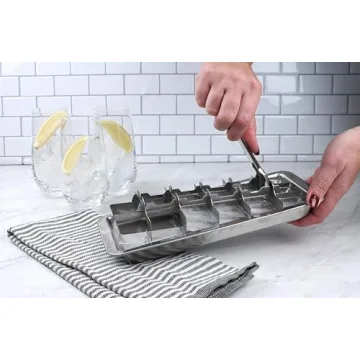 Vintage Inspired Stainless Steel Ice Cube Tray for Easy Ice Making