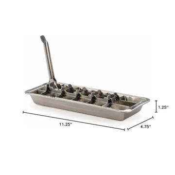 Vintage Inspired Stainless Steel Ice Cube Tray for Easy Ice Making