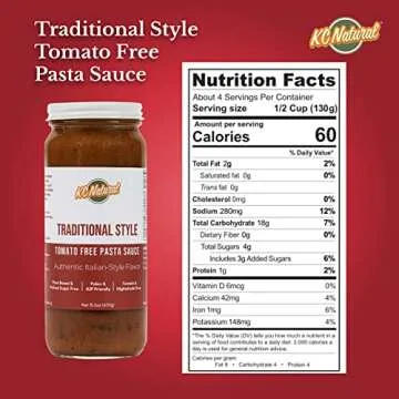KC Natural Tomato Free Pasta Sauce | Vegan & Low Sodium