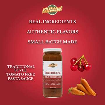 KC Natural Tomato Free Pasta Sauce | Vegan & Low Sodium