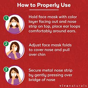 Holiday Face Mask (50 Pack) - Premium 3-Ply Holiday Mask with 5 Stylish Patterns, Comfortable Earloops & Adjustable Metal Nose Strip, Disposable Non-Medical Holiday Face Masks for Adults