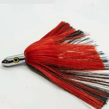 Chrome Head Fishing Lures - Troll Over Ballyhoo for Big Fish