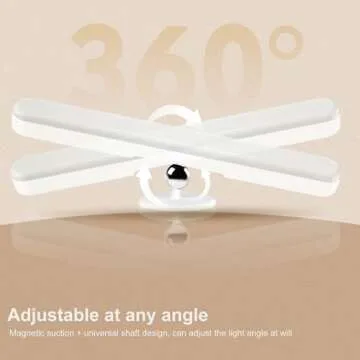 Benreom Wireless Vanity Lights for Mirror, Rechargeable Battery Operated Mirror Lights, Adjustable Color Brightness & Angle Makeup Light, Cordless Lights for Mirror, for Makeup Vanity Bathroom Mirror