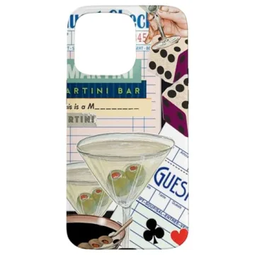 iPhone 15 Pro Max Retro Aesthetic Girly Dirty Martini Collage Case