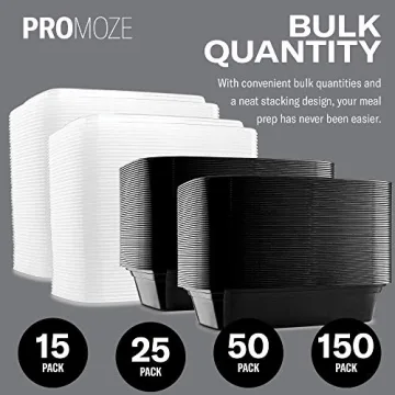 15-Pack Meal Prep Containers - Microwave & Dishwasher Safe