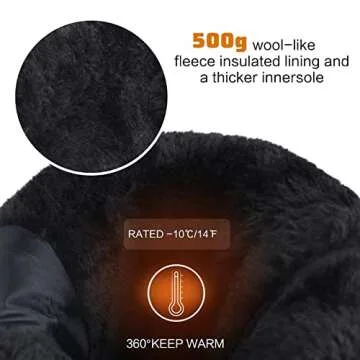 CIOR Women's Snow Boots Winter II Water-Resistant Fur Lined Frosty Warm Anti-Slip Boot U120WMX001-Black-39