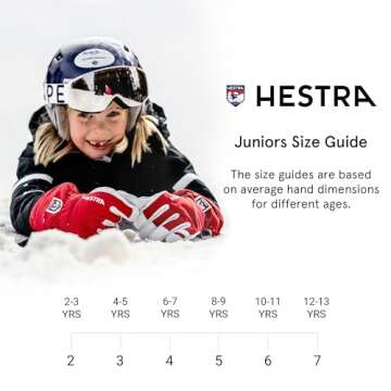 Hestra Gauntlet CZone Junior Mitt - Waterproof, Insulated Snow Mitt for Skiing, Playing in The Snow for Kids - Fuchsia/Ivory - 3