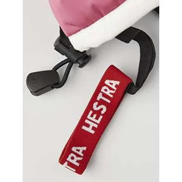 Hestra Gauntlet CZone Junior Mitt - Waterproof, Insulated Snow Mitt for Skiing, Playing in The Snow for Kids - Fuchsia/Ivory - 3